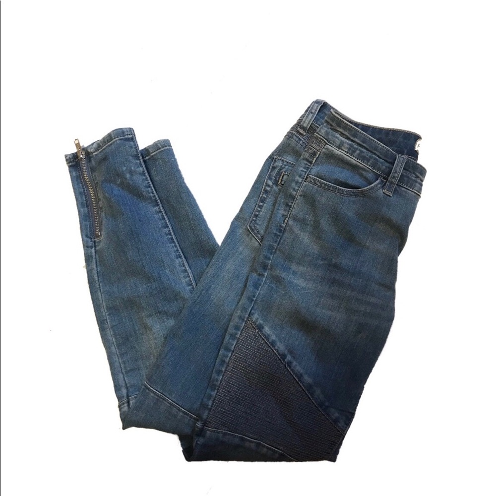 Free People Zippered Ankle Skinny Jeans